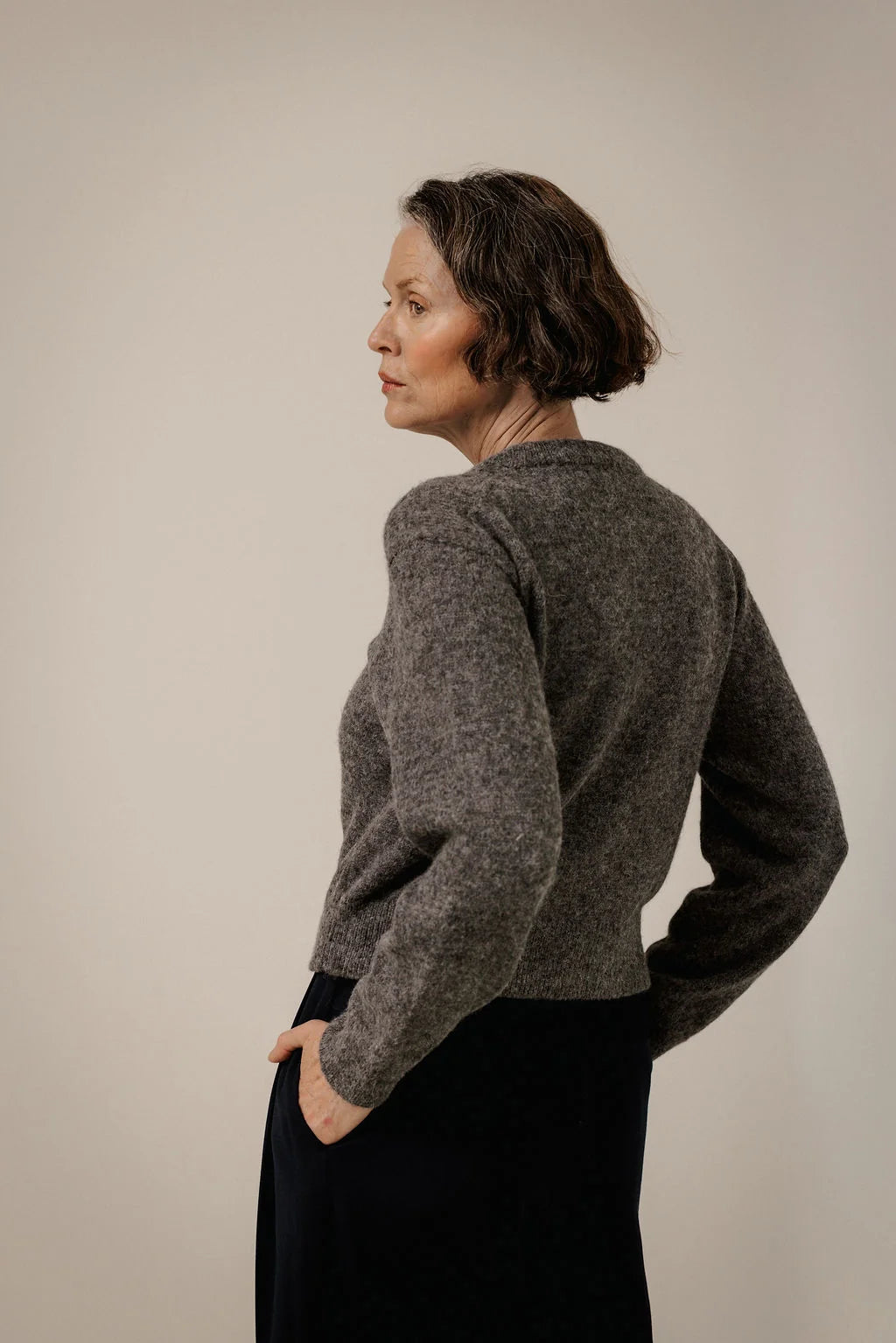 Bare Knitwear | Baby Alpaca Crewneck - Charcoal