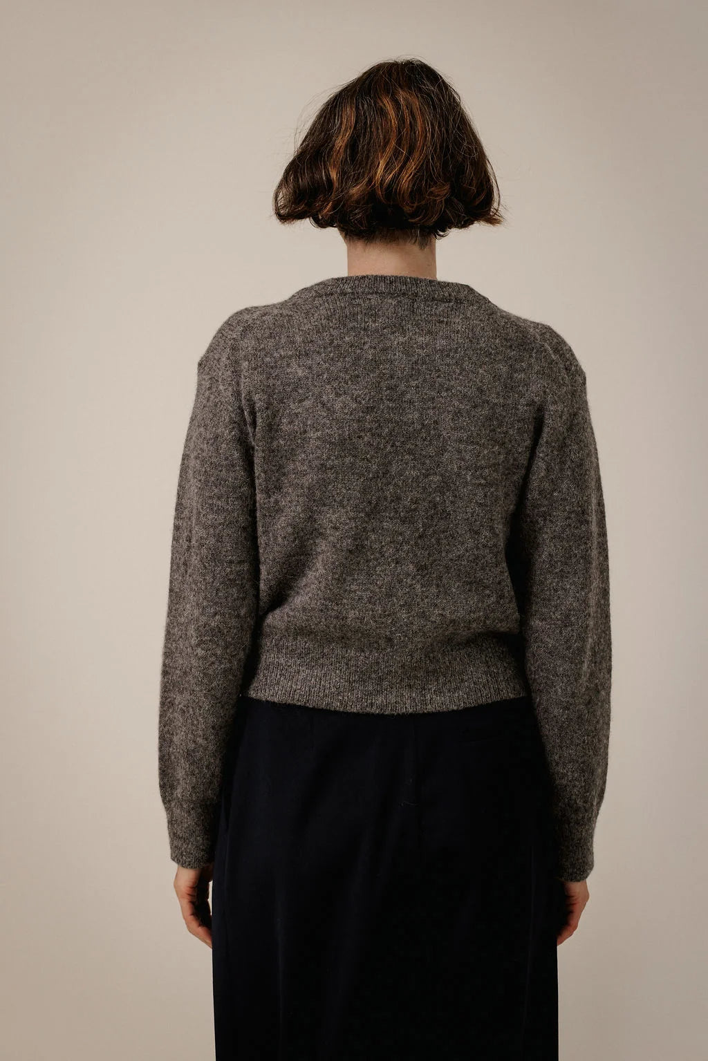 Bare Knitwear | Baby Alpaca Crewneck - Charcoal