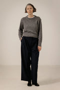 Bare Knitwear | Baby Alpaca Crewneck - Charcoal