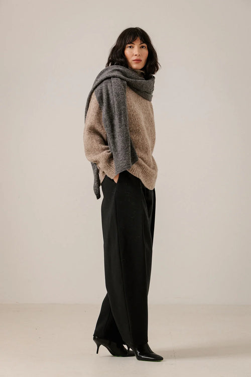 Bare Knitwear | Baby Alpaca Travel Wrap - Charcoal