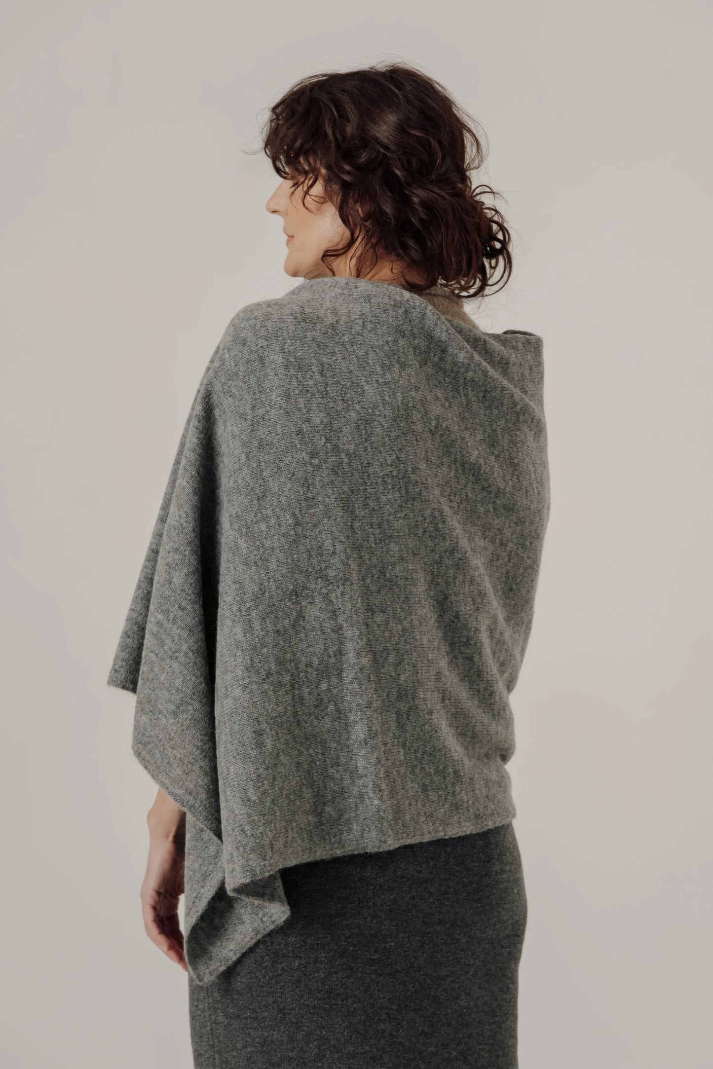 Bare Knitware | Baby Alpaca Travel Wrap - Grey Melange
