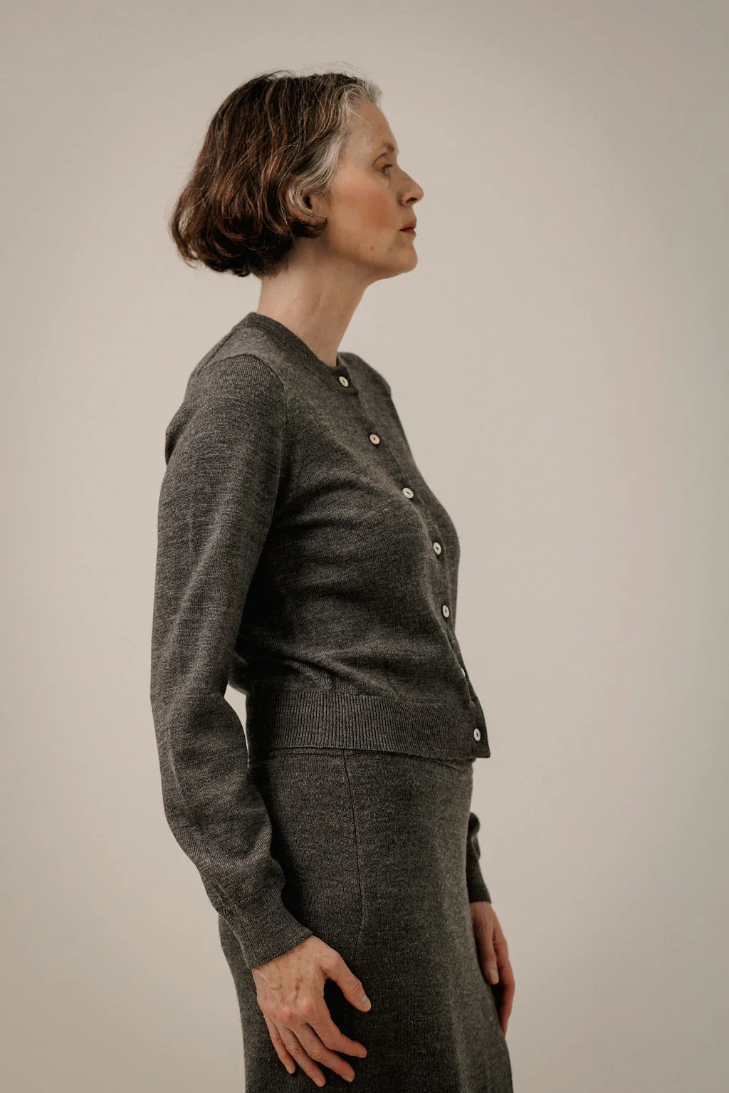 Bare Knitwear | Classic Merino Cardigan - Charcoal