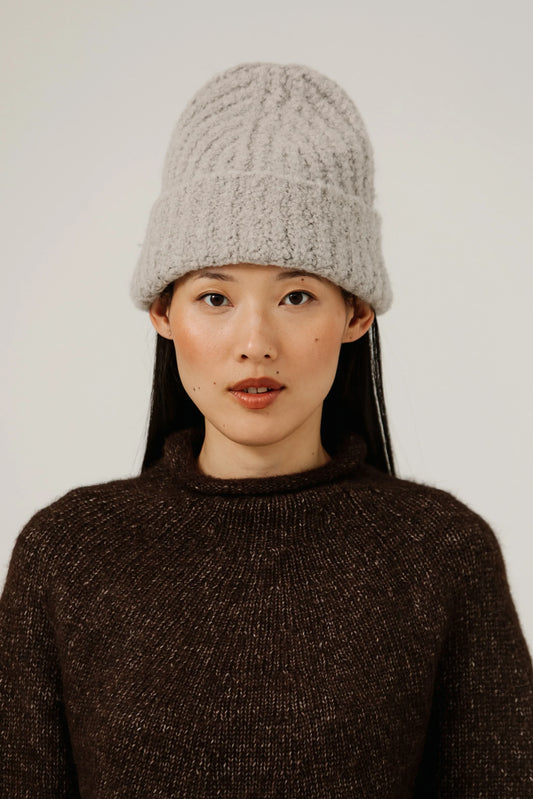Bare Knitware | Colette Boucle Beanie - Mushroom