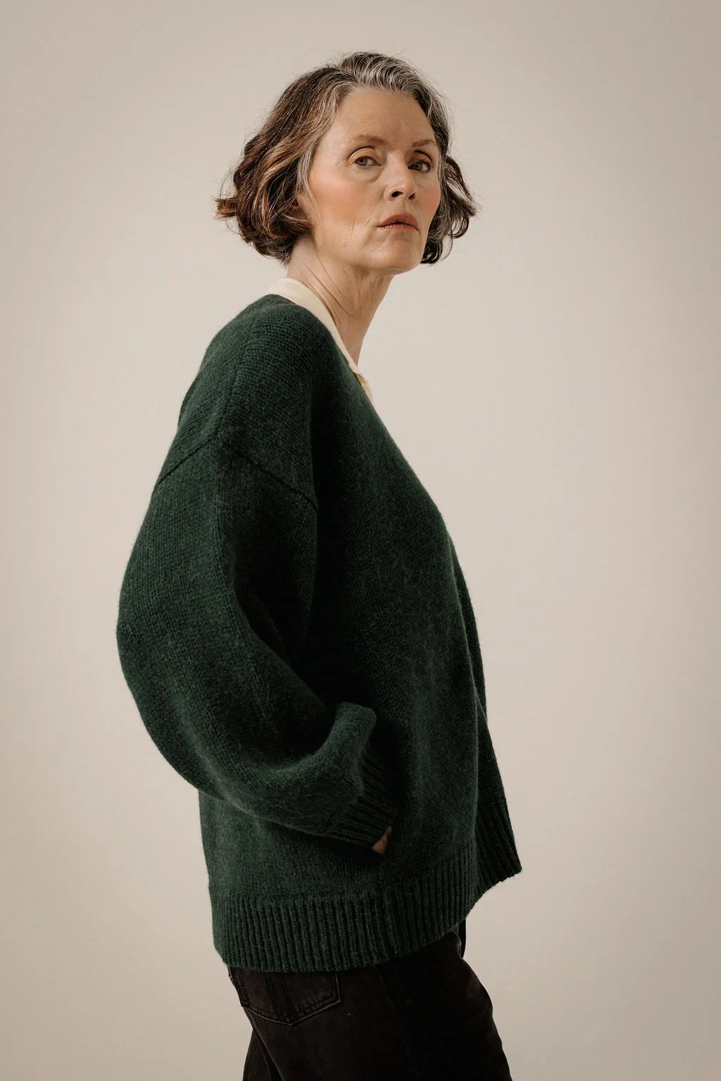 Bare Knitwear | Oversized Alpaca Cardigan - Emerald