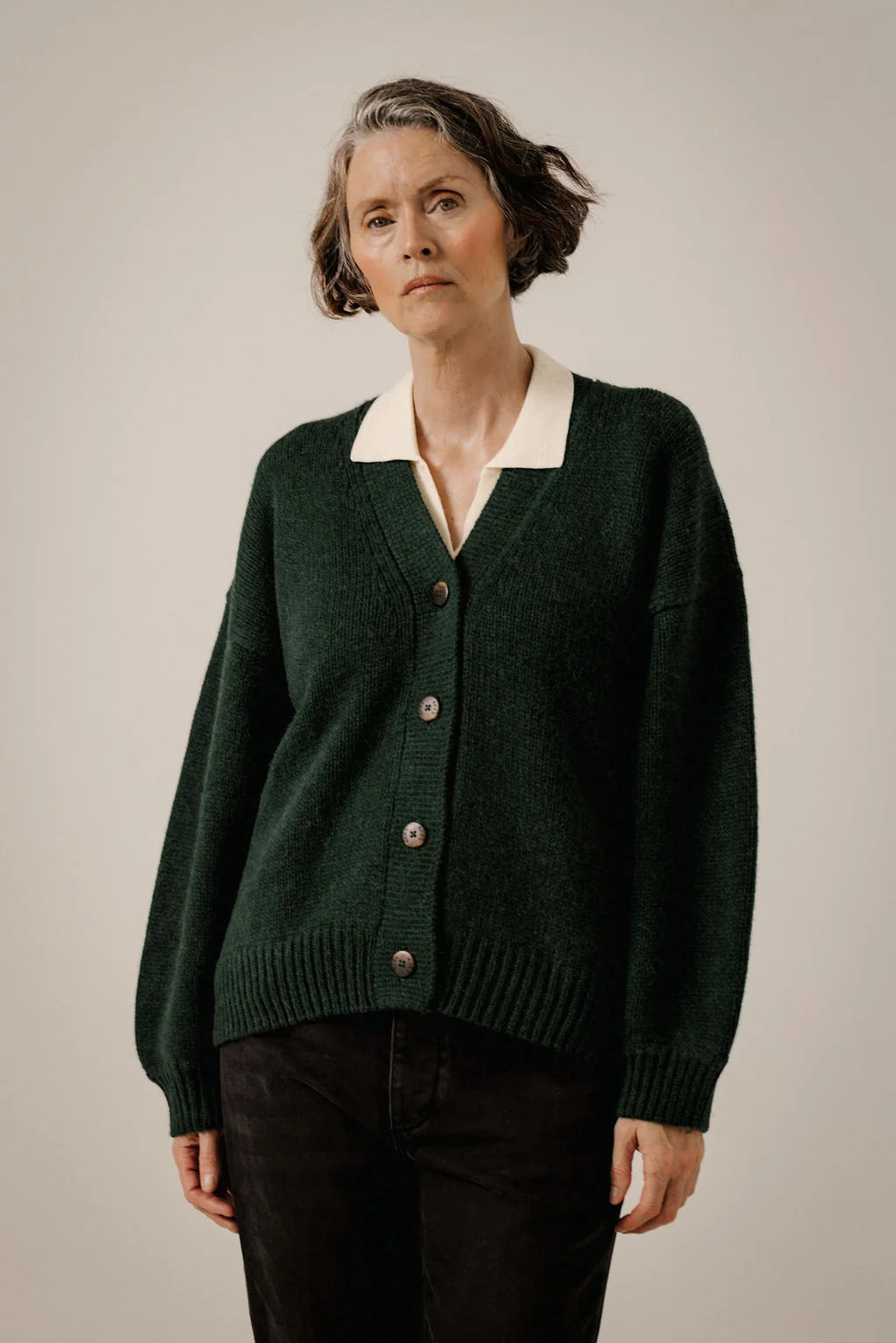 Bare Knitwear | Oversized Alpaca Cardigan - Emerald