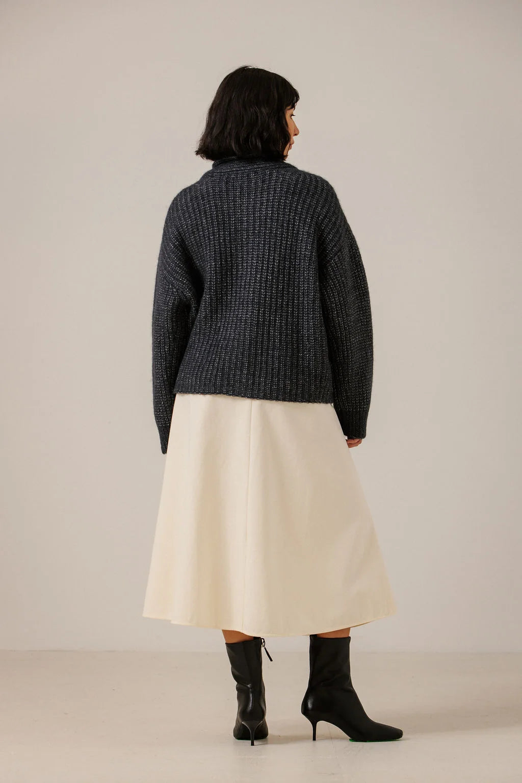 Bare Knitwear | Oversized Shawl Cardigan - Navy