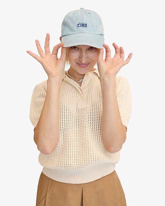 Clare V. | Ciao Baseball Hat - Denim