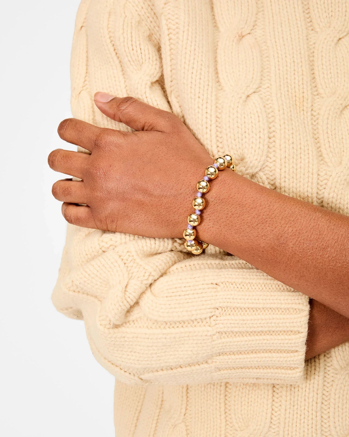 Clare V. | Beaded Strand Bracelet - Gold