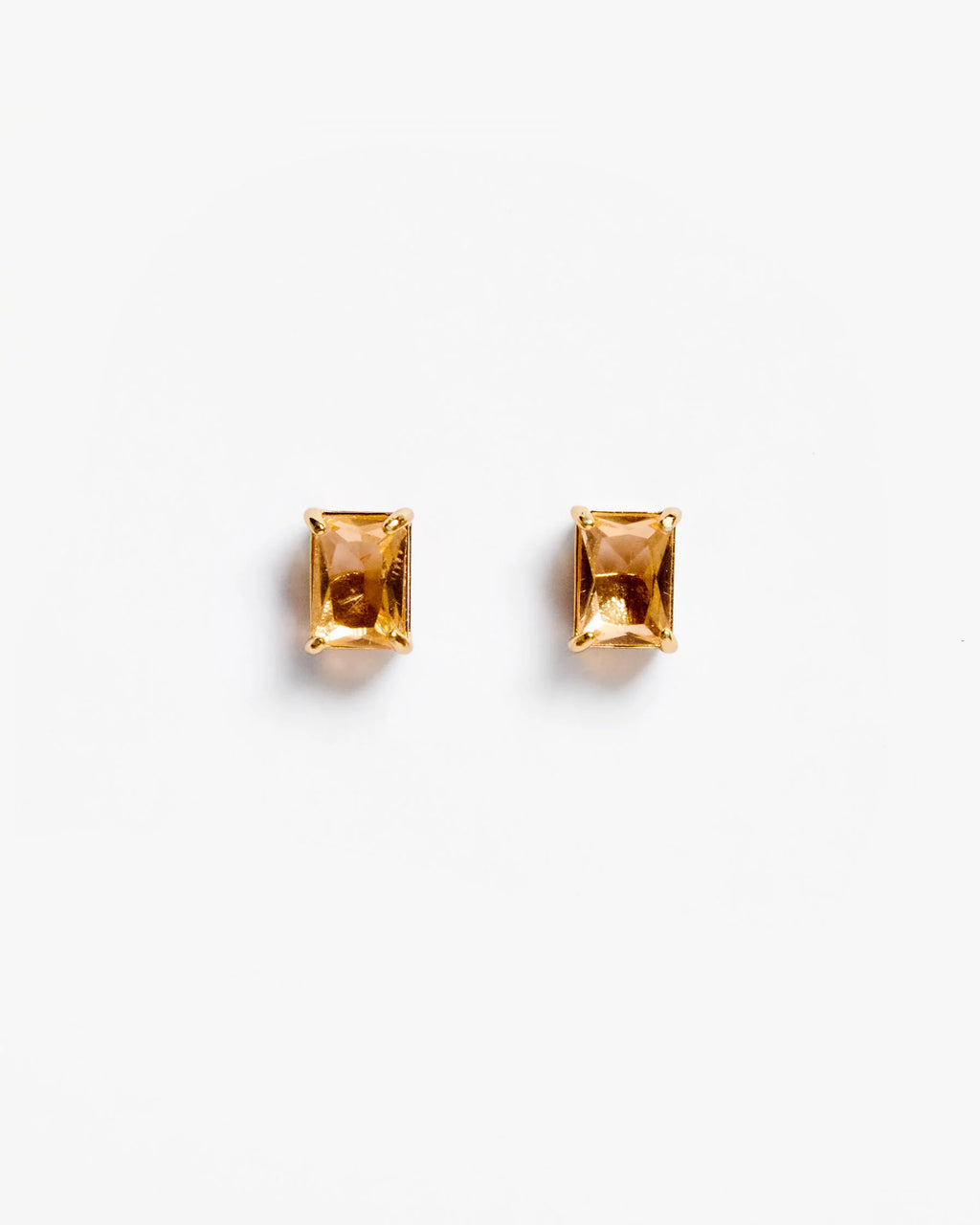 Clare V. |  Bijoux Stud Earrings - Citrine