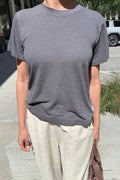 Le Bon Shoppe | Bo Linen Blend Tee - Charcoal