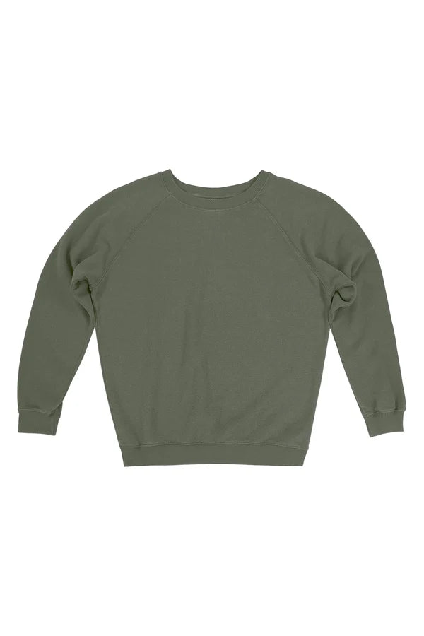 Jungmaven | Bonfire Raglan Sweatshirt - Olive Green - Unisex