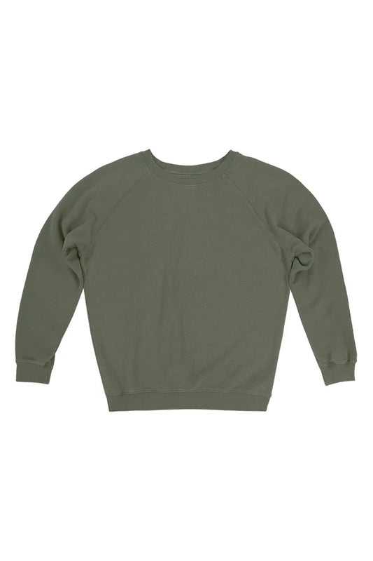 Jungmaven | Bonfire Raglan Sweatshirt - Olive Green - Unisex