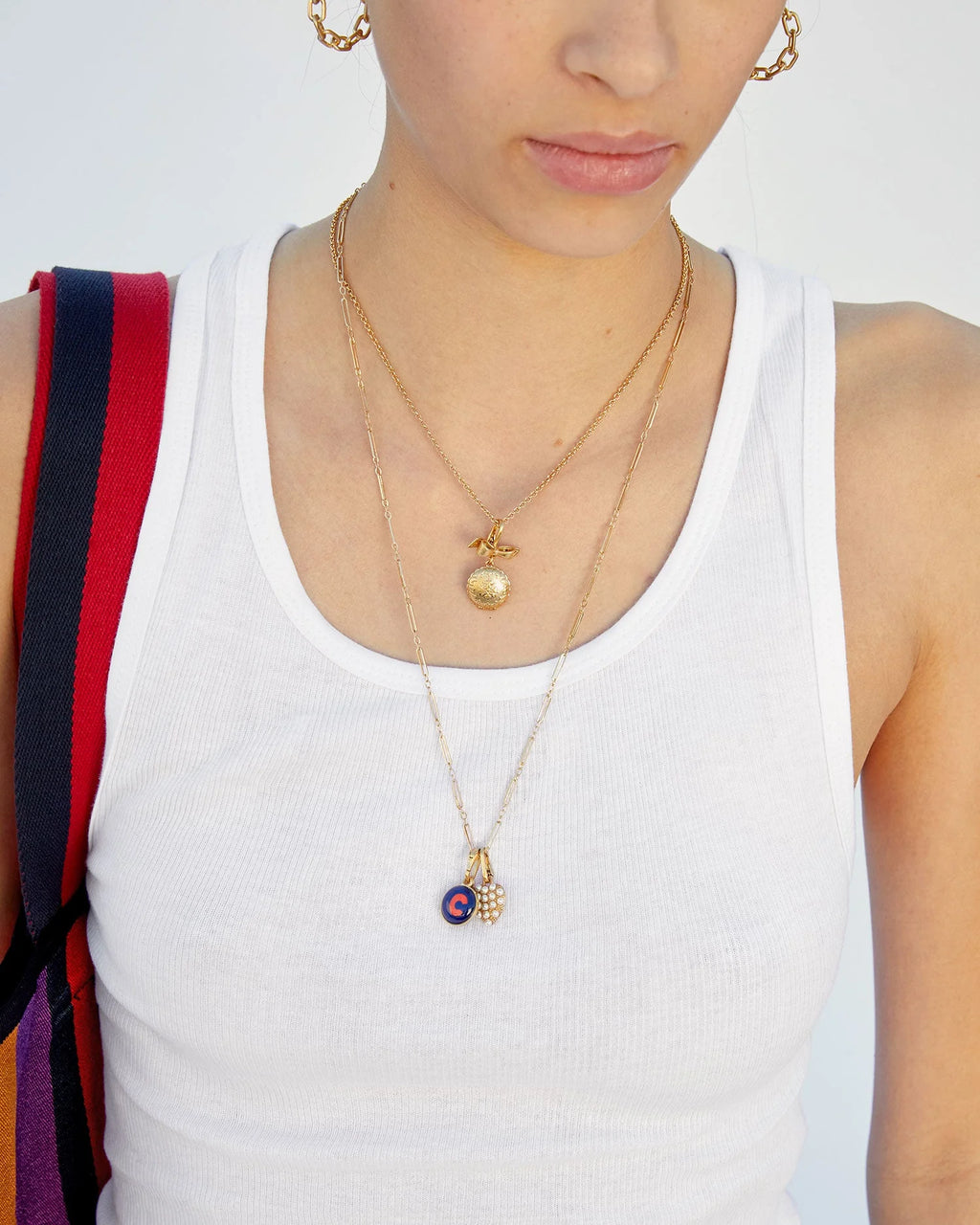 Clare V. | Fine Paperclip Charm Chain 24"