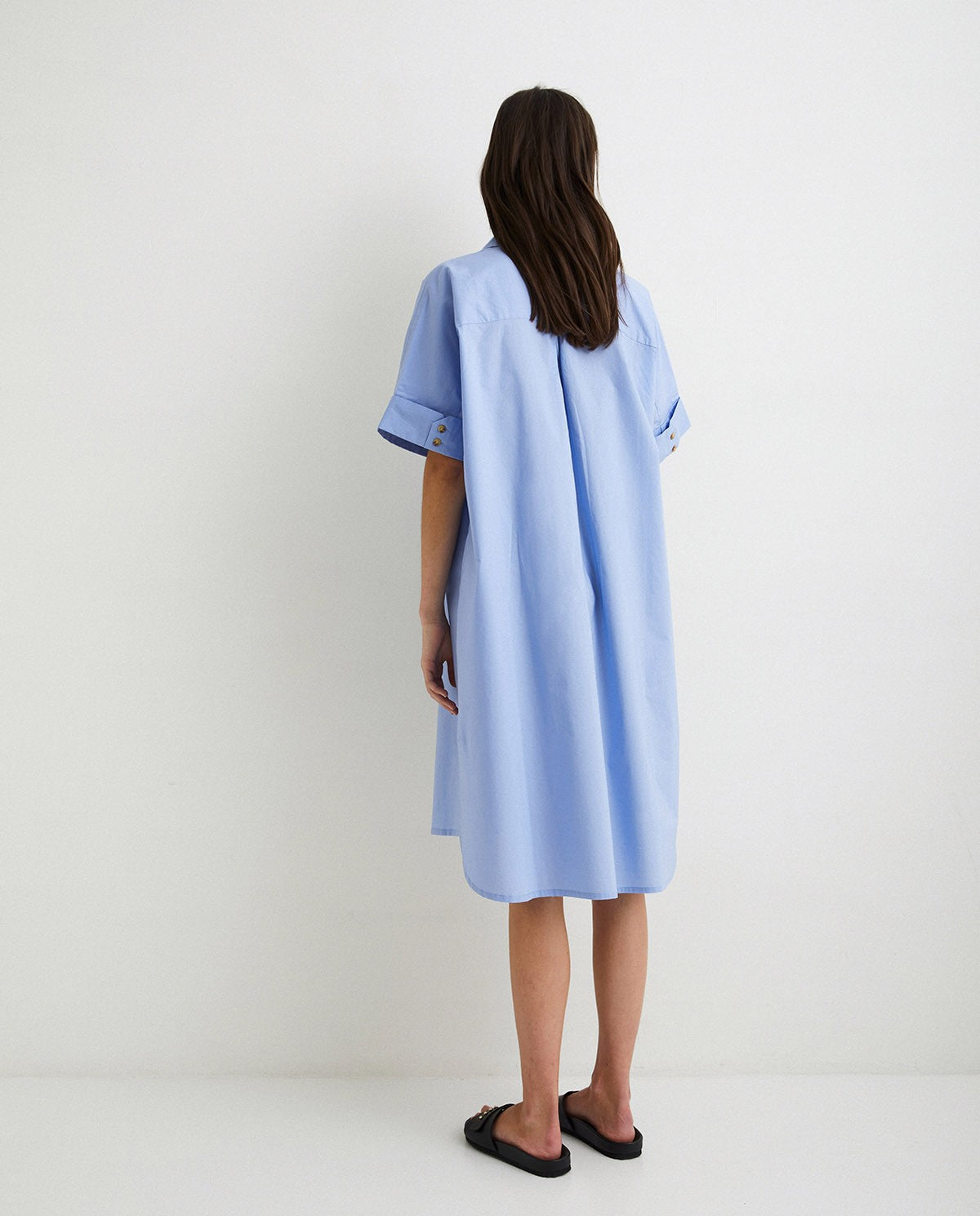 Yerse | Shirt Dress - Blue