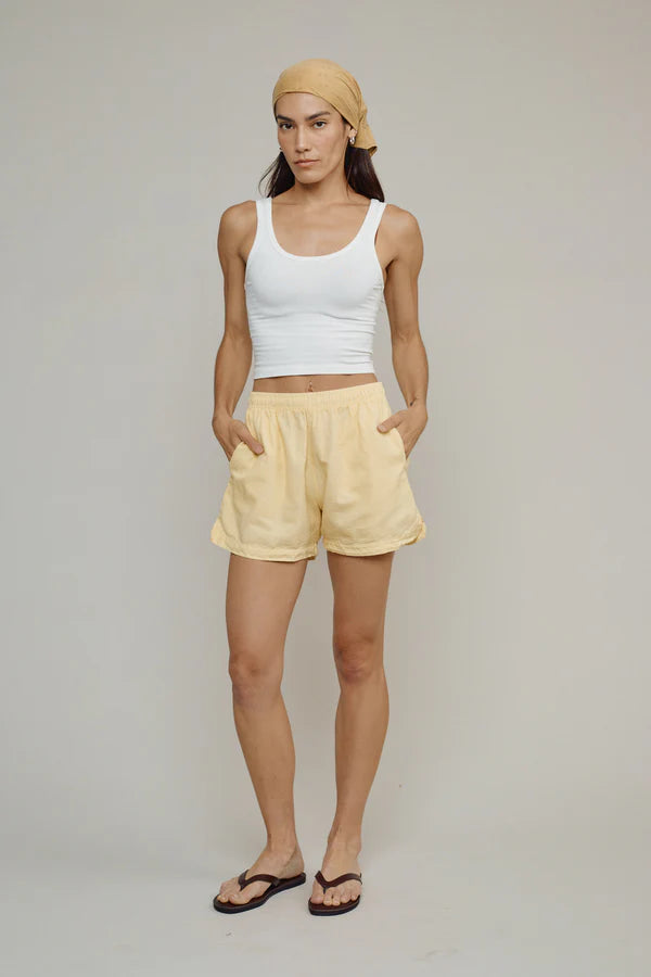 Jungmaven | Cabana Short - Washed White