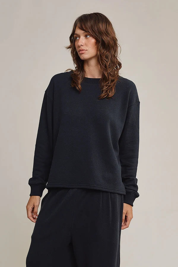 Jungmaven | Campfire Fleece Sweatshirt - Black