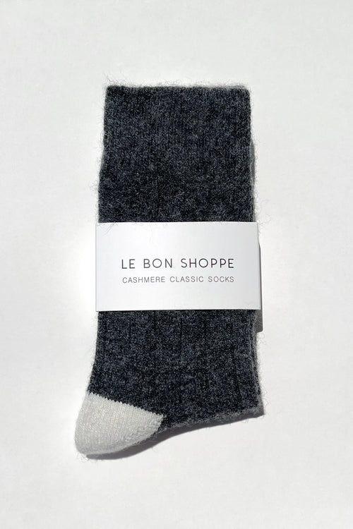 Le Bon Shoppe | Classic Cashmere Socks - Charcoal
