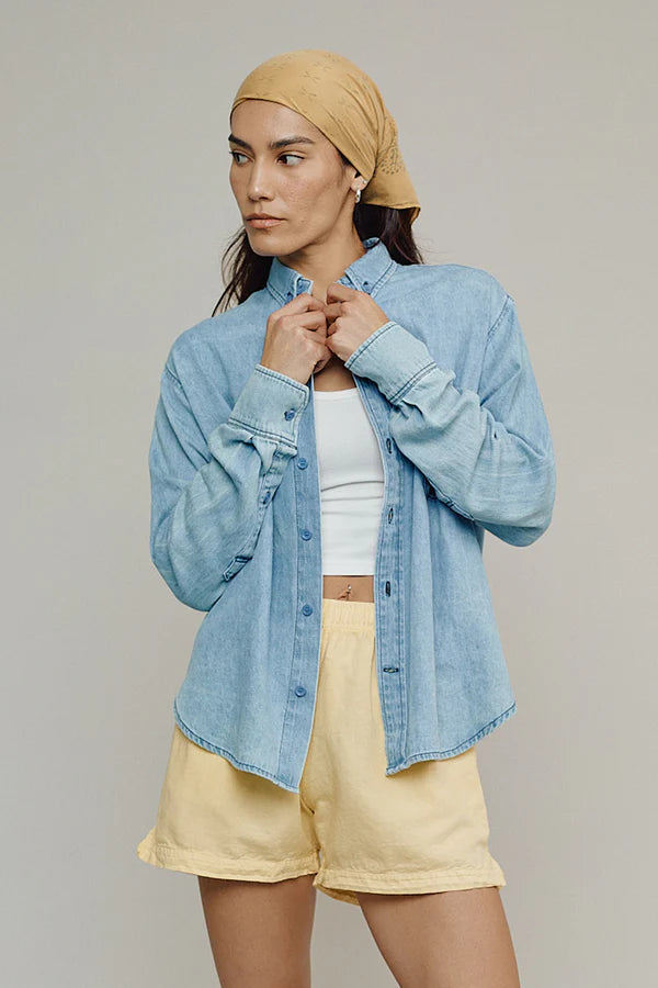 Jungmaven | Catalina Button Down Shirt - Light Denim