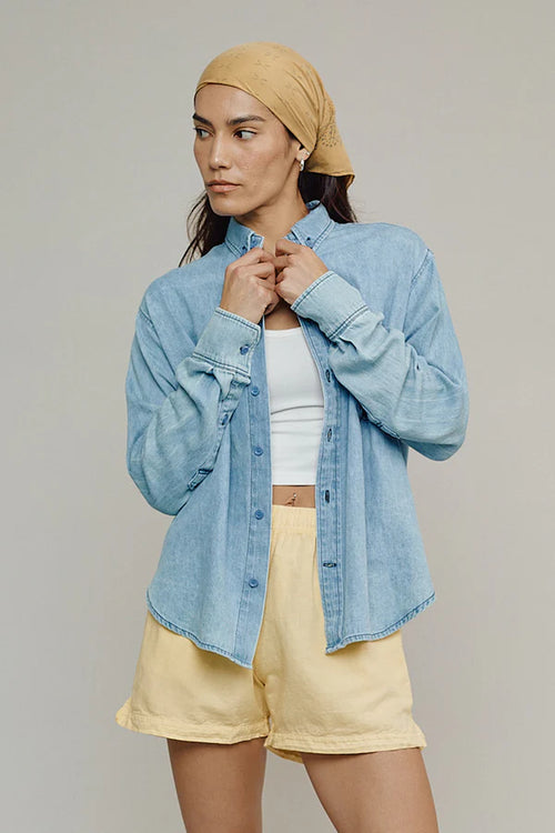 Jungmaven | Catalina Button Down Shirt - Light Denim