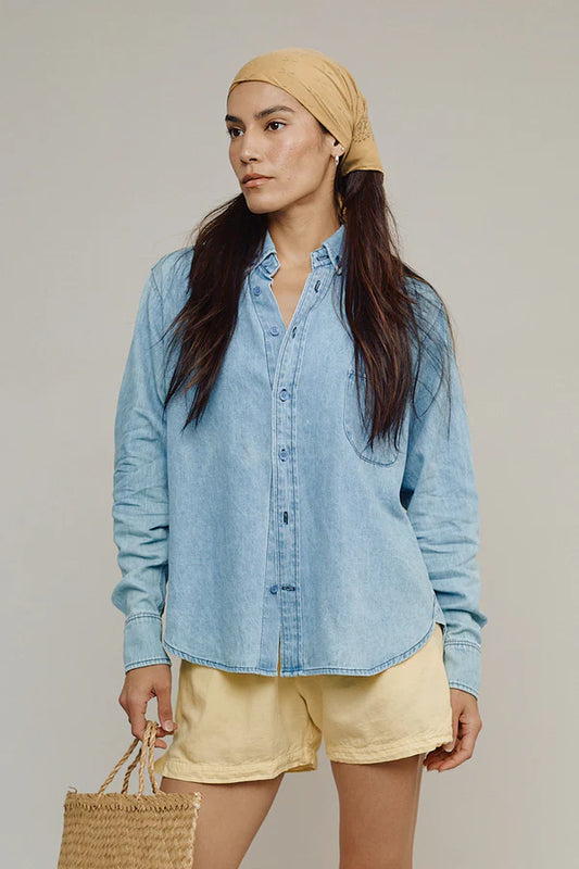 Jungmaven | Catalina Button Down Shirt - Light Denim
