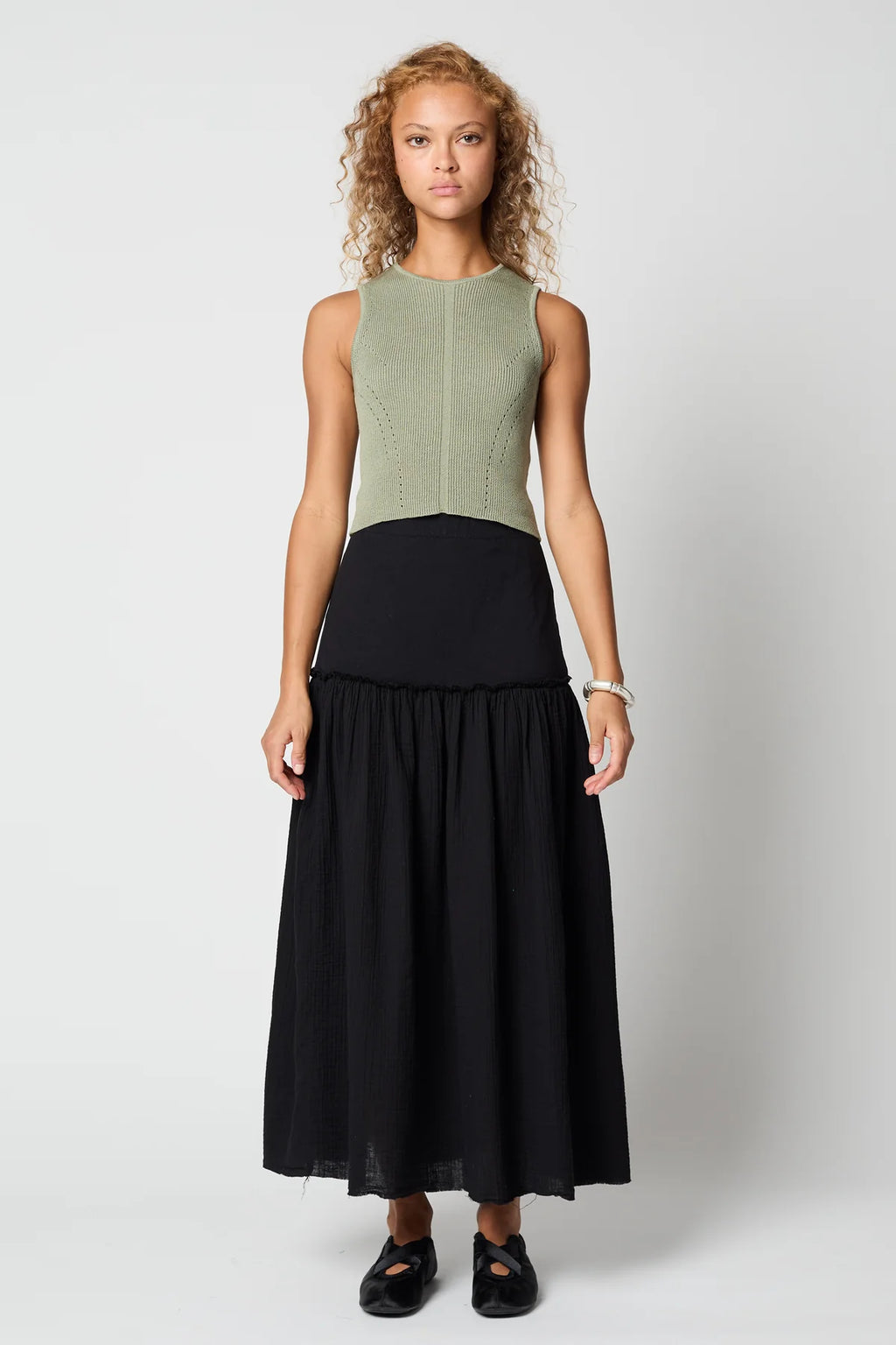 Atelier Delphine | HIGH GAUGE COMPACT TOP - Sage
