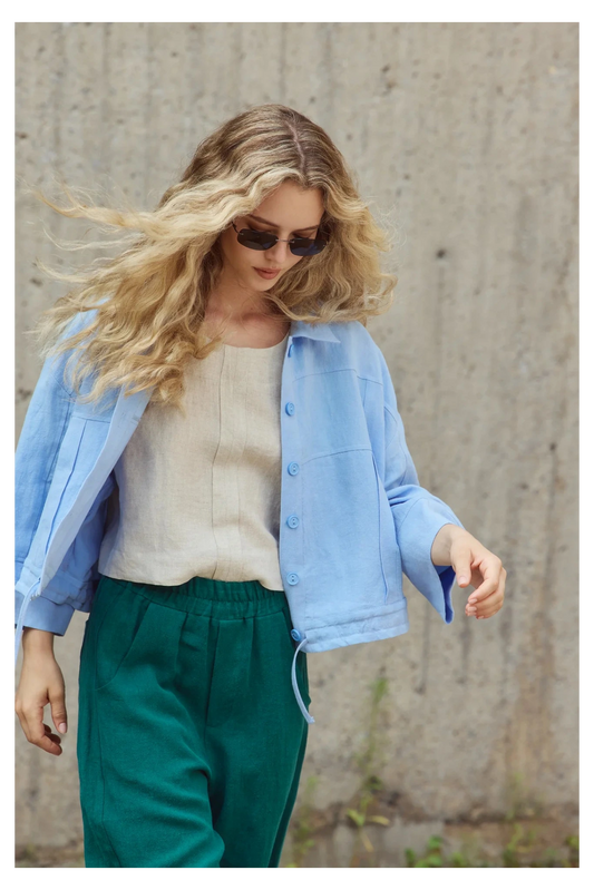 Eve Gravel | Cole Jacket - Azure