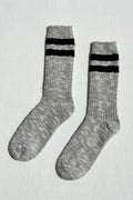 Le Bon Shoppe | Cottage Varsity Socks - Grey