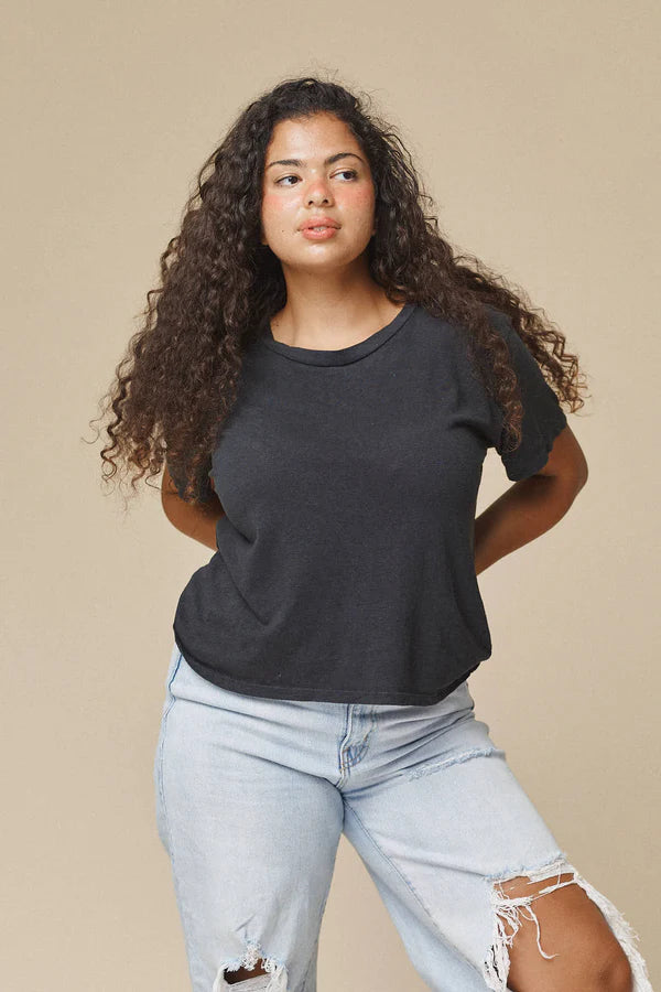 Jungmaven | Cropped Lorel Tee - Deep Teal