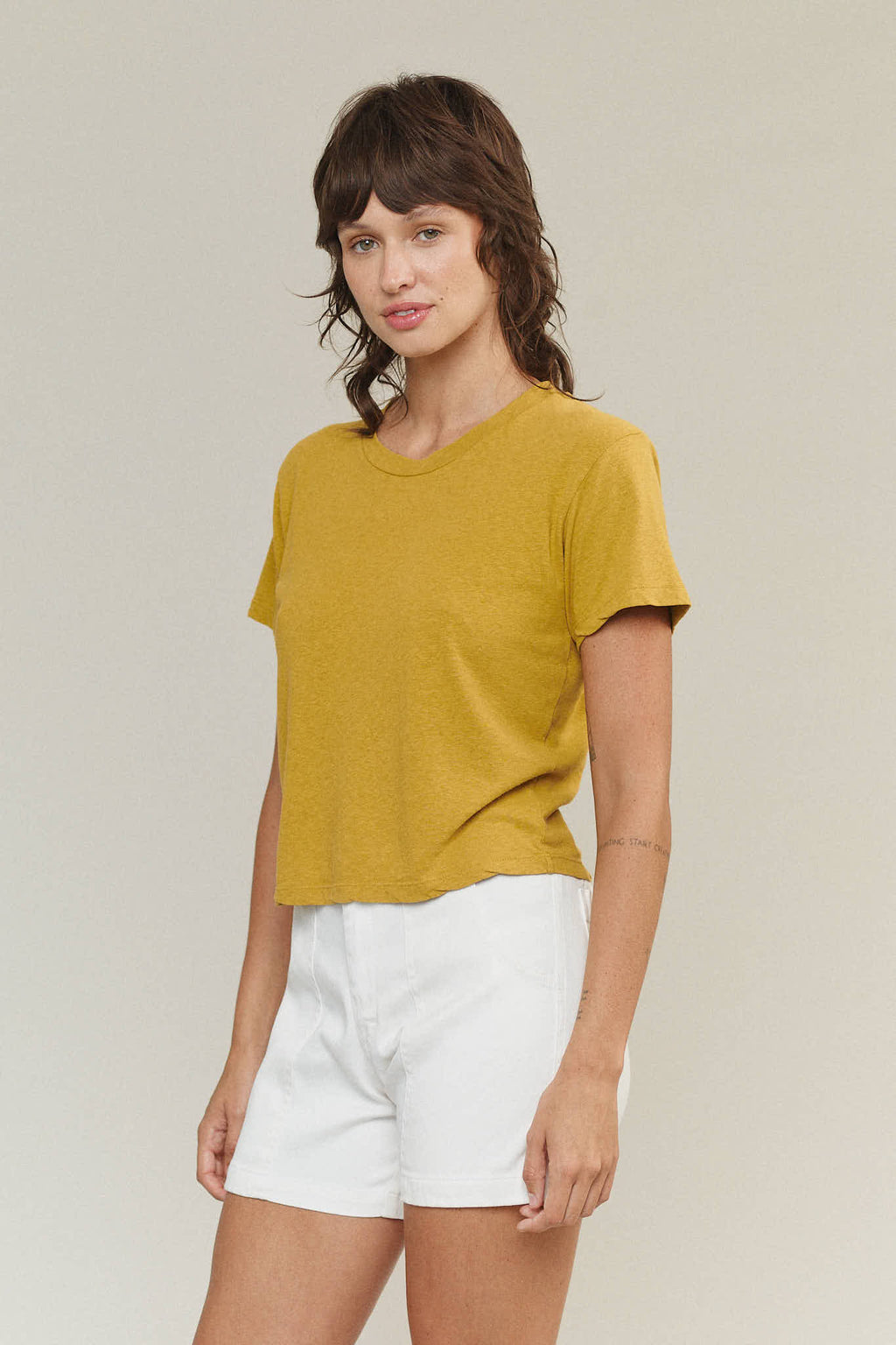 Jungmaven | Cropped Lorel Tee - Black