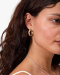 Clare V. | Ciao Hoop Earrings - Vintage Gold