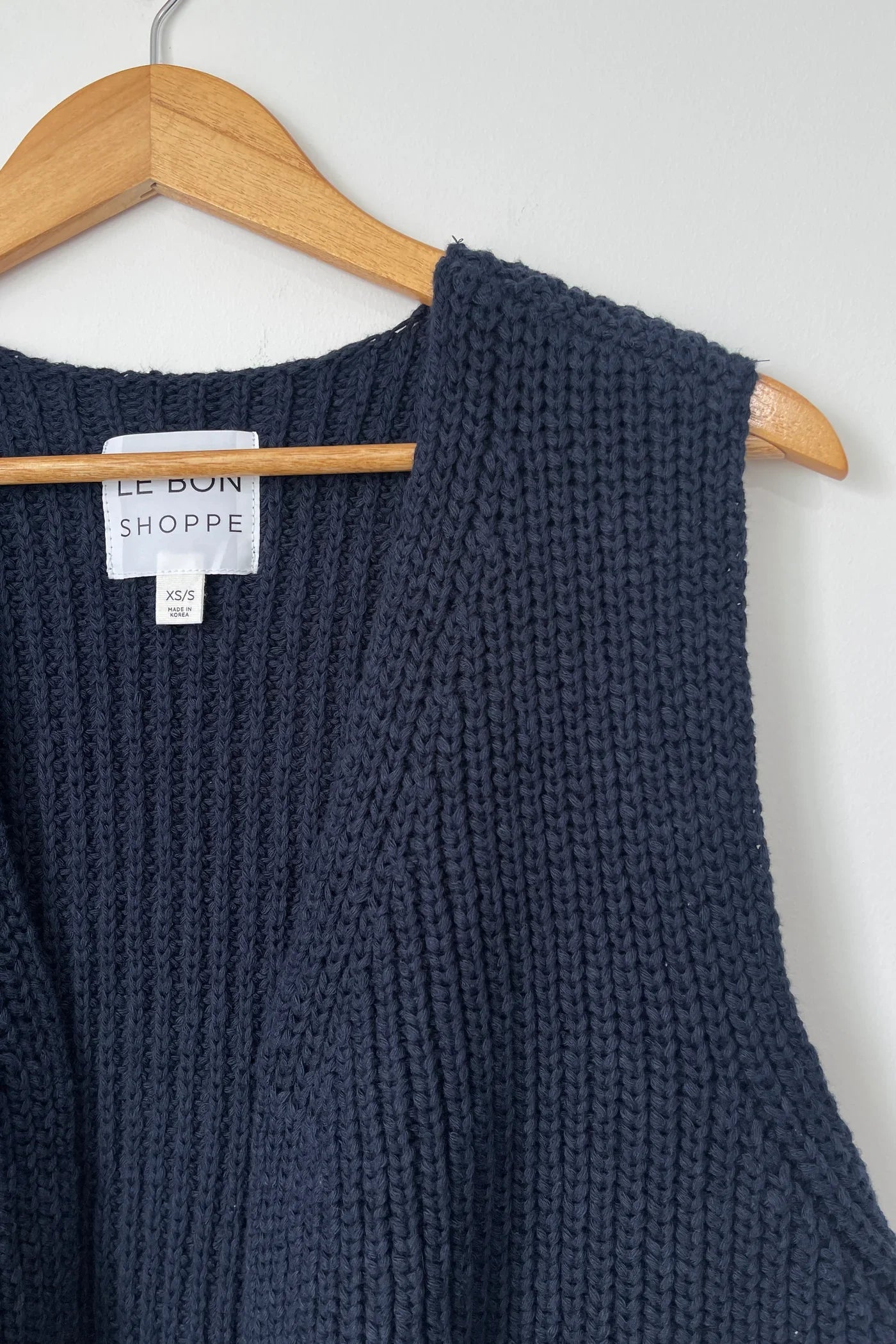 Le Bon Shoppe | Granny Cotton Sweater Vest - Navy