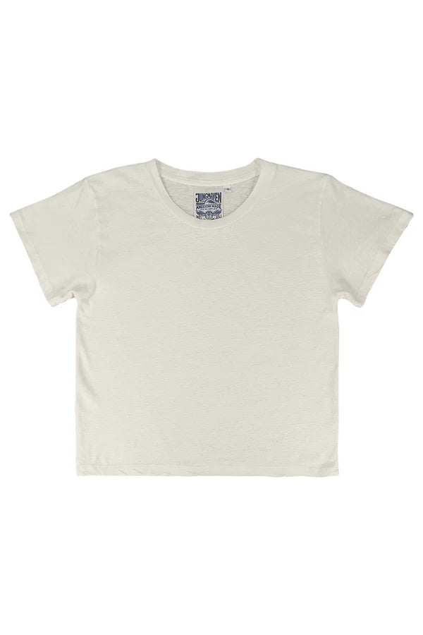 Jungmaven | Cropped Lorel Tee - Washed White