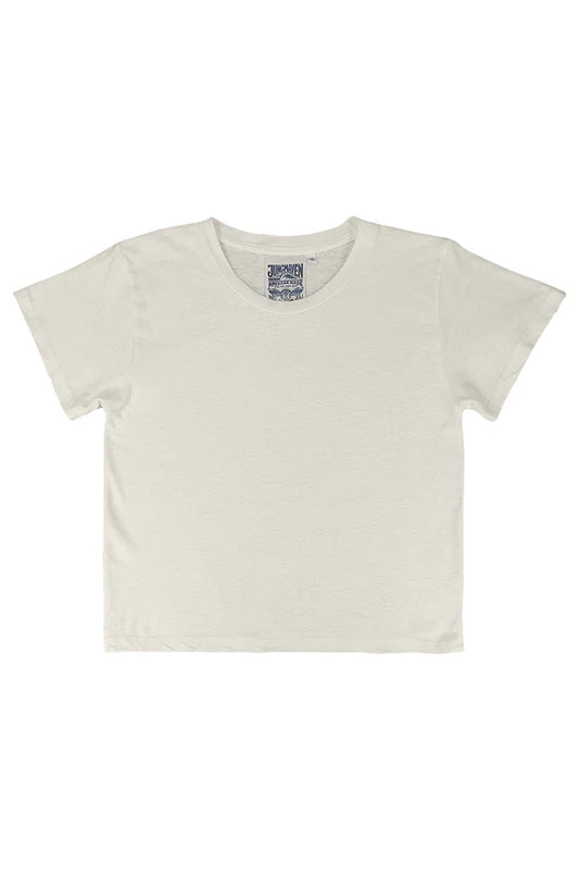 Jungmaven | Cropped Lorel Tee - Washed White