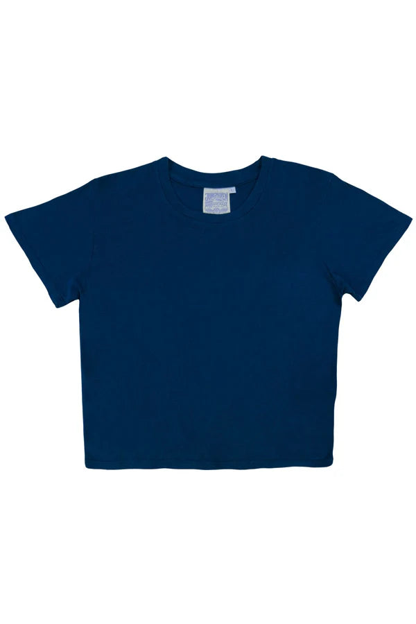 Jungmaven | Cropped Lorel Tee - Deep Indigo