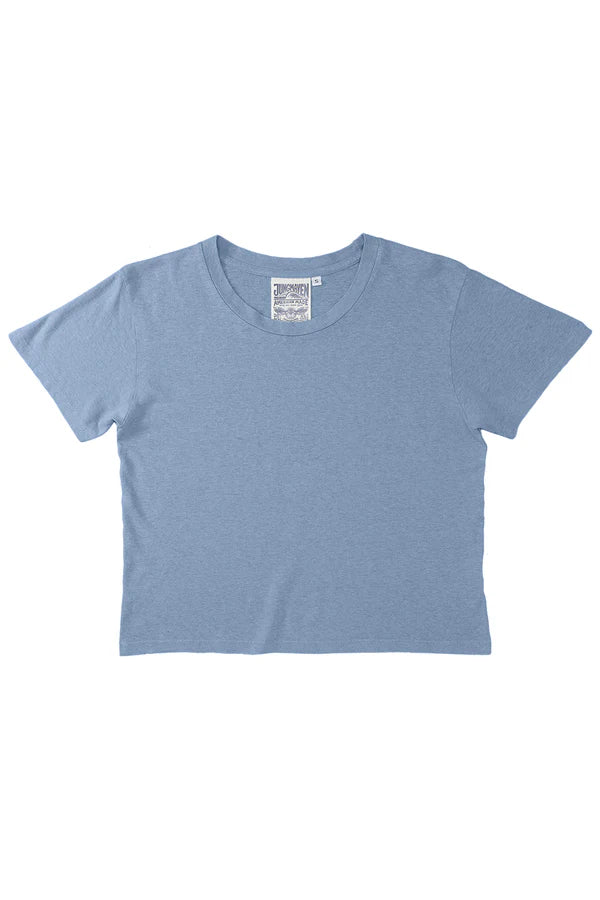 Jungmaven | Cropped Lorel Tee - Rain Washed