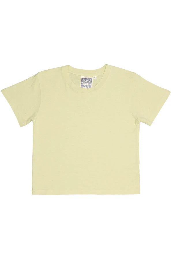 Jungmaven | Cropped Lorel Tee - Sunbleached Yellow