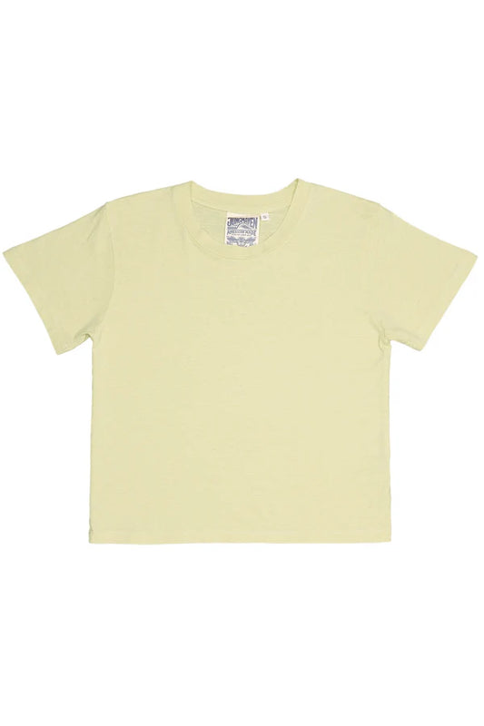 Jungmaven | Cropped Lorel Tee - Sunbleached Yellow