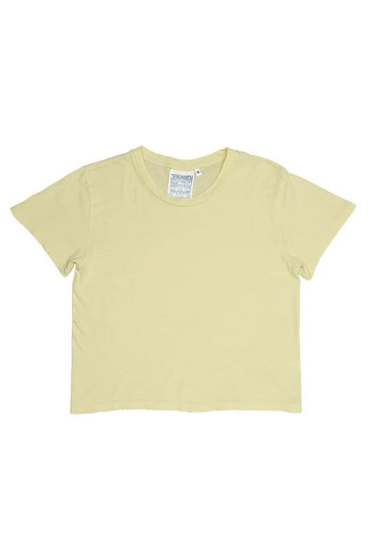 Jungmaven | Cropped Ojai Tee - Sunbleached Yellow