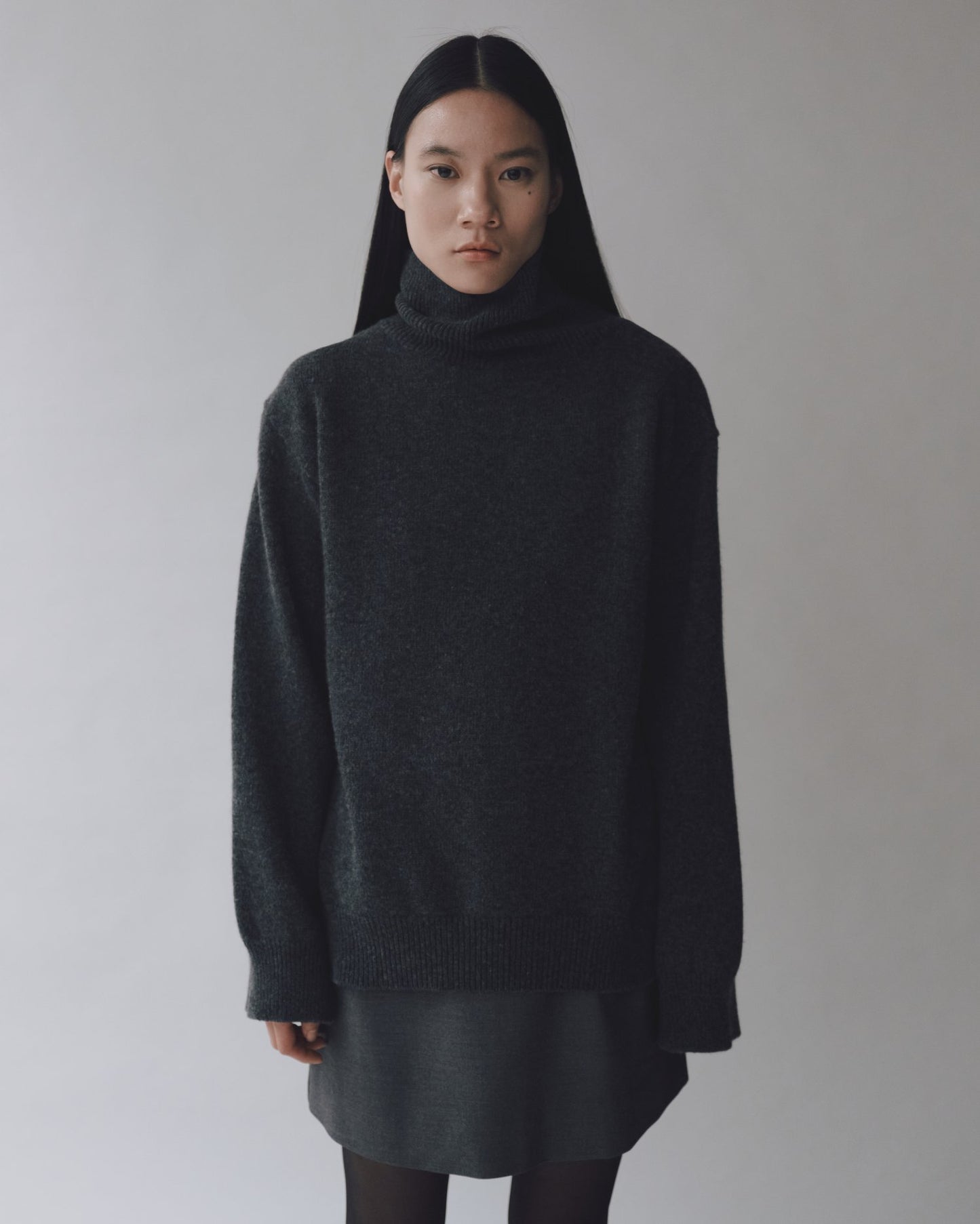 Mijeong Park | Cashmere Blend High Neck Knit - Black