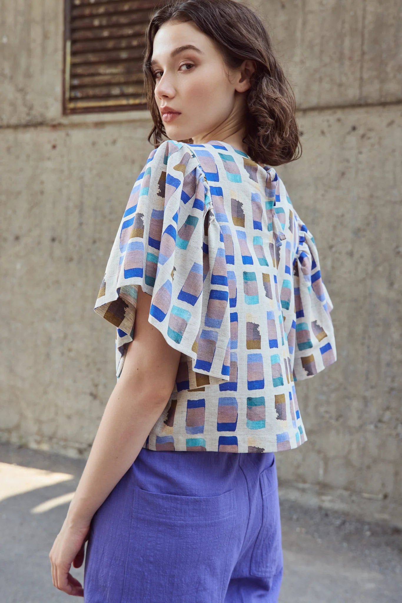 Eve Gravel | Debbie Top - Blue Gold
