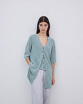 Yerse | Long Knit Cardigan - Light Green