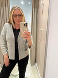 Naïf | Senna Linen Cardigan With Pockets - Melange Grey