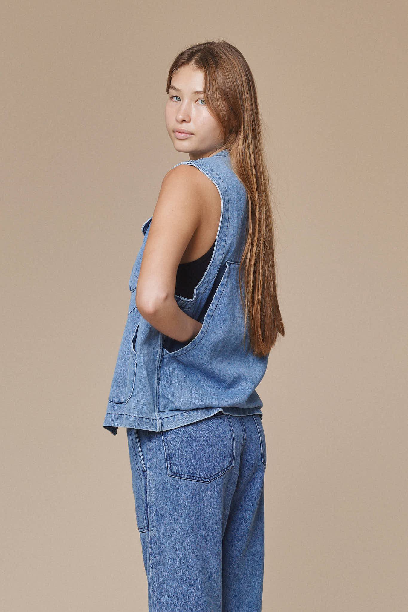 Jungmaven | Falcon Vest - Light Denim - Unisex