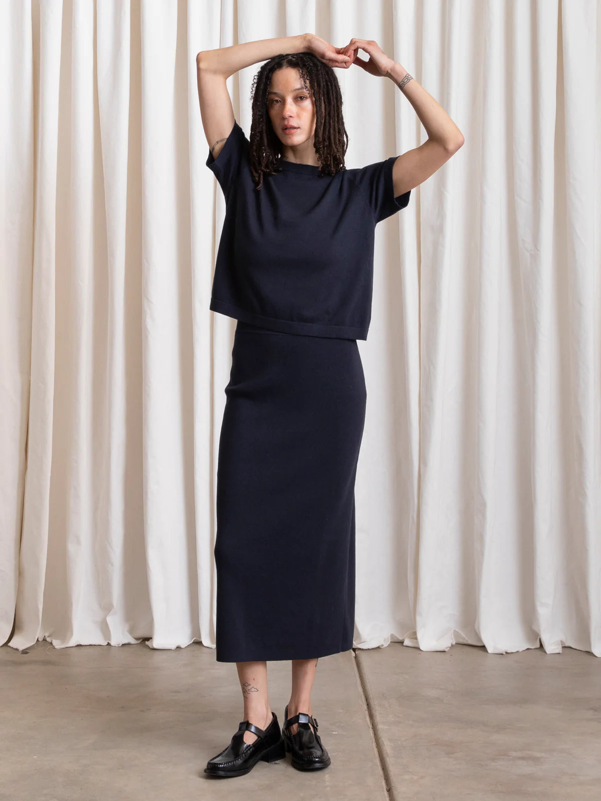 Ali Golden | Thick Knit Pencil Skirt