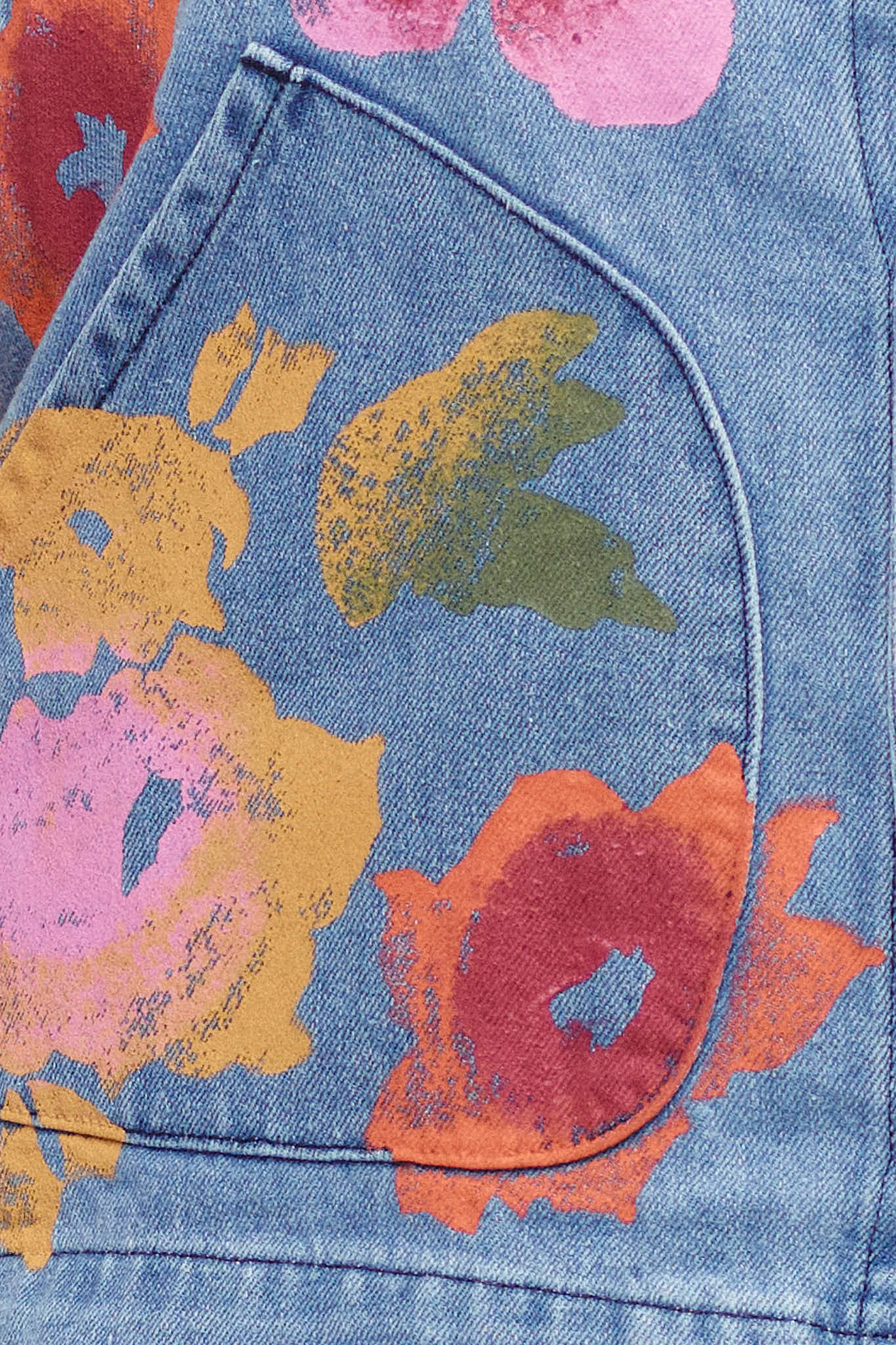 Jungmaven | Falcon Vest - Floral Light Denim