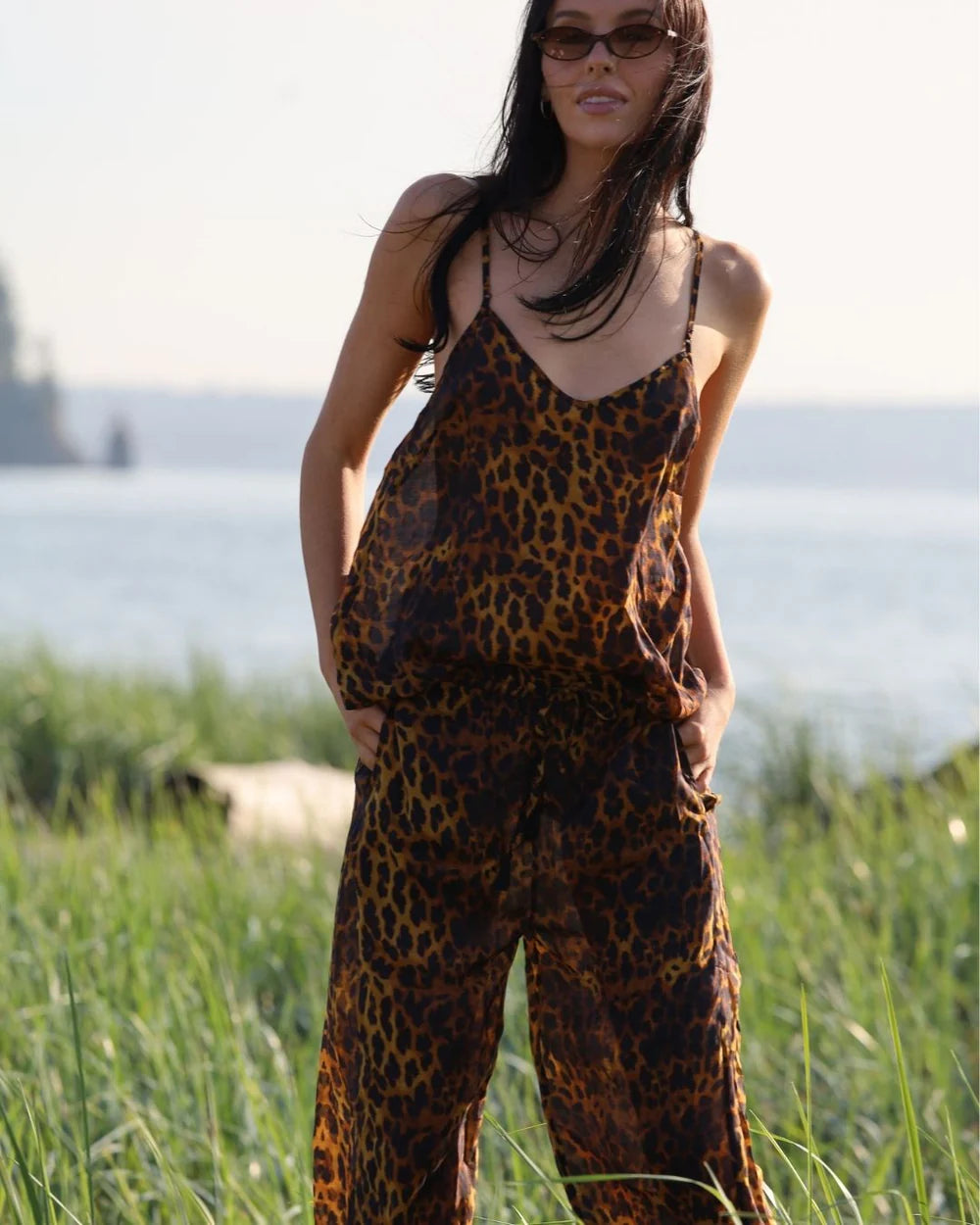 Fenntessa Swim | Care Free Beach Pants - Leopard
