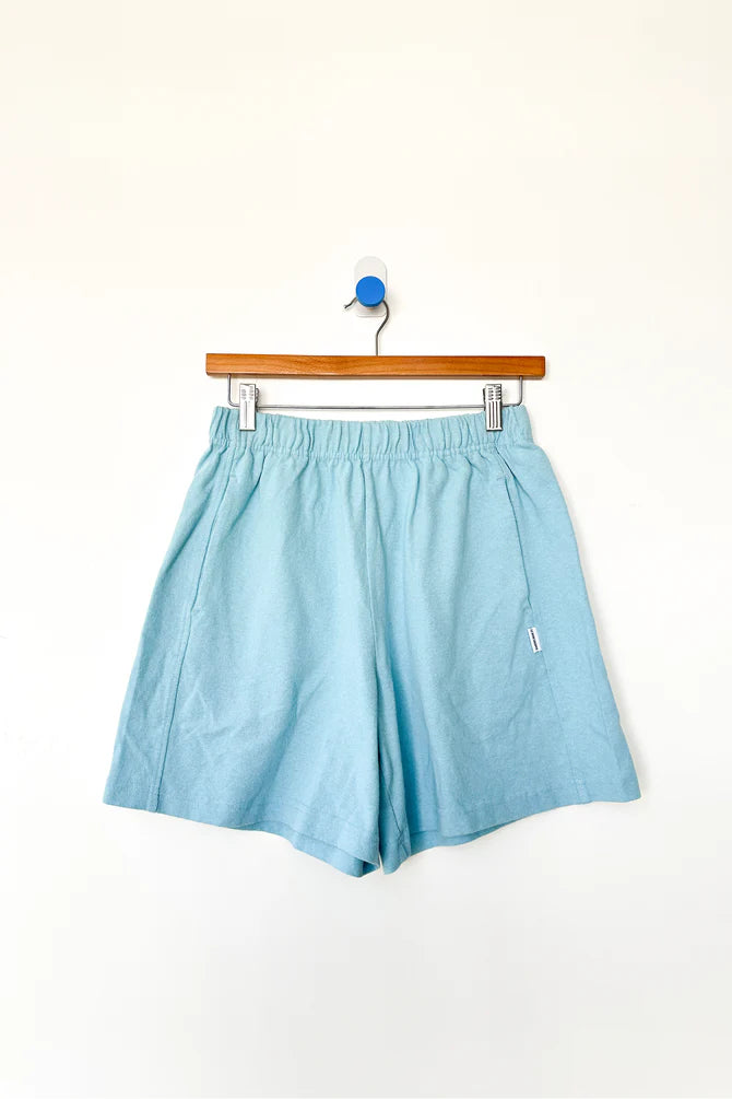 Le Bon Shoppe | Flared Basketball Shorts - Sky Blue