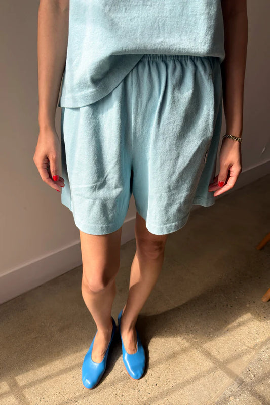 Le Bon Shoppe | Flared Basketball Shorts - Sky Blue