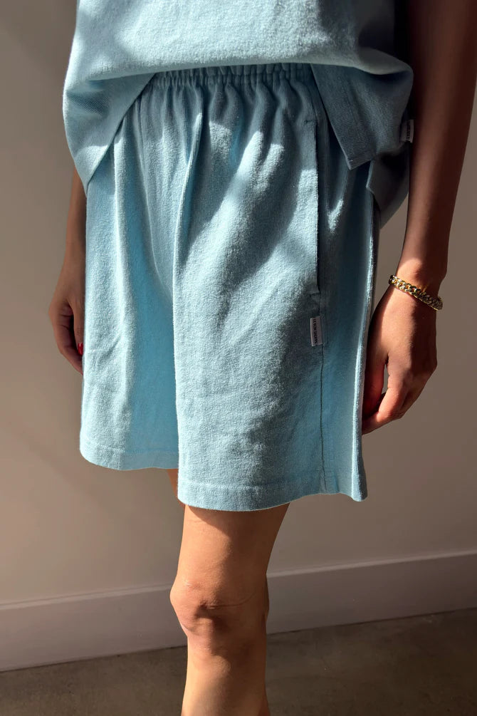 Le Bon Shoppe | Flared Basketball Shorts - Sky Blue
