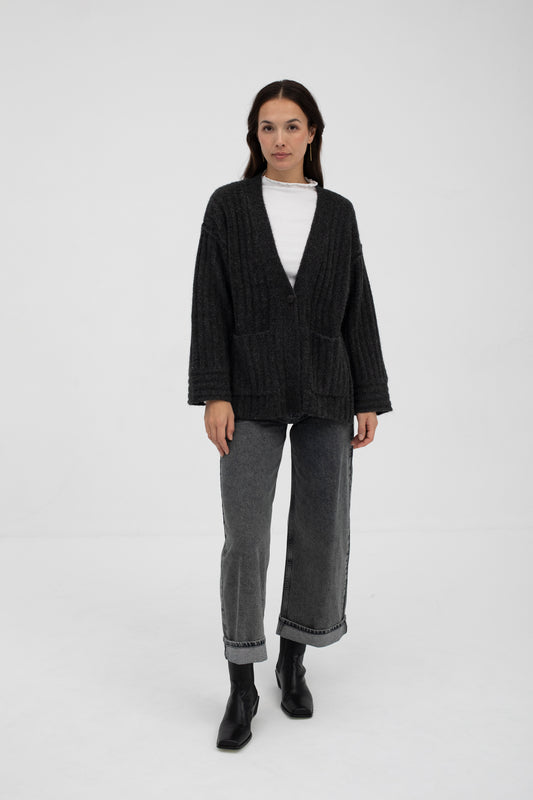 Mus & Bombon | Cardigan Gangam - Anthracite